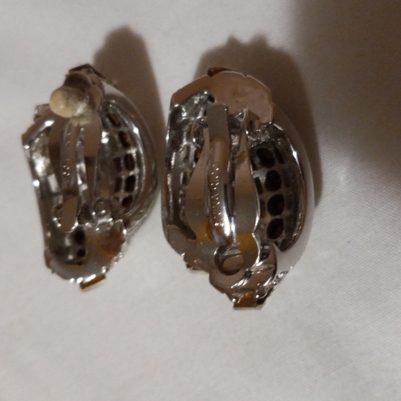 COPY NINA RICCI EARRINGS DIAMOND BAGUETTE - Picture 4 of 6